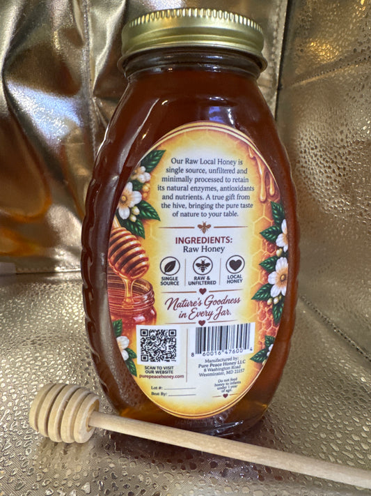 PUREPEACE Raw Local Honey – Wildflower – 1 lb.