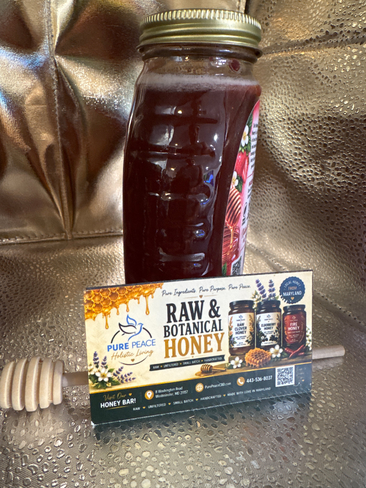 PUREPEACE Strawberry Clover Raw Honey – 1 lb.