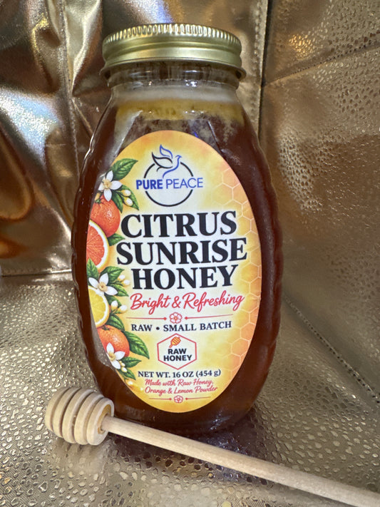 PUREPEACE Citrus Sunrise Raw Honey – 1 lb.