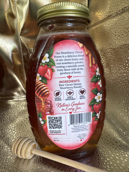 PUREPEACE Strawberry Clover Raw Honey – 1 lb.