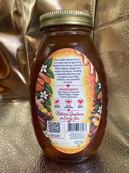Golden Roots Honey | Ginger & Turmeric | Pure Peace Honey