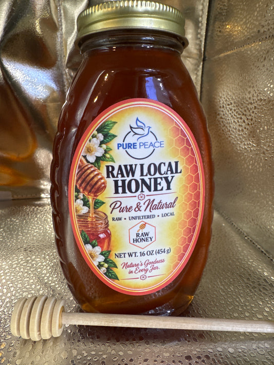 PUREPEACE Raw Local Honey – Wildflower – 1 lb.