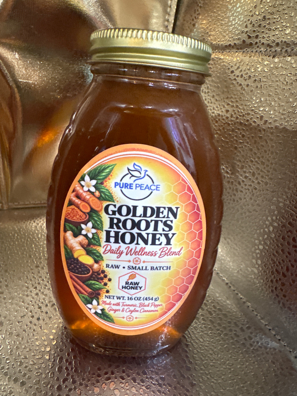 Golden Roots Honey | Ginger & Turmeric | Pure Peace Honey