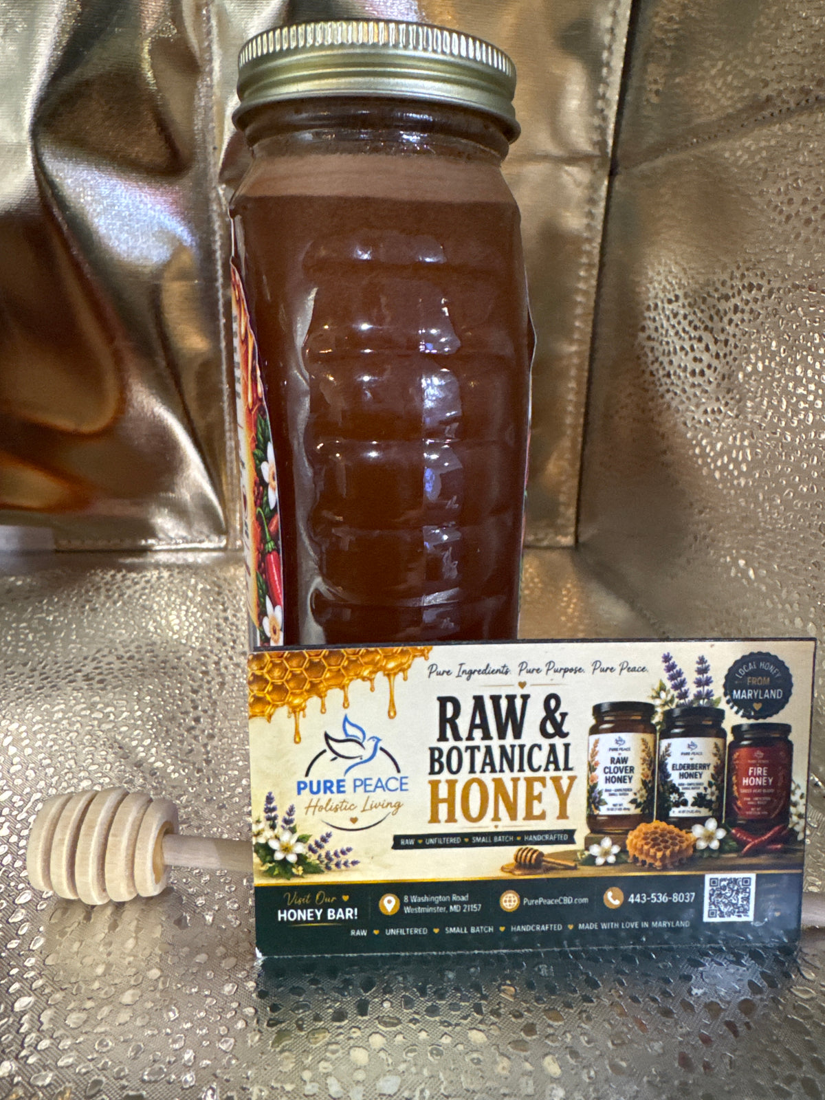 PUREPEACE Fire Honey – Ceylon Cinnamon & Cayenne Pepper Infused – 1 lb.