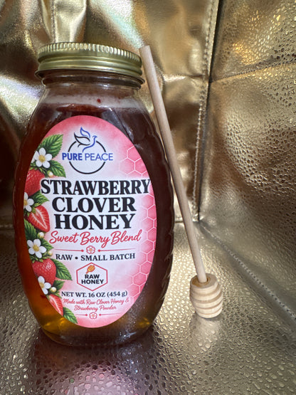 PUREPEACE Strawberry Clover Raw Honey – 1 lb.