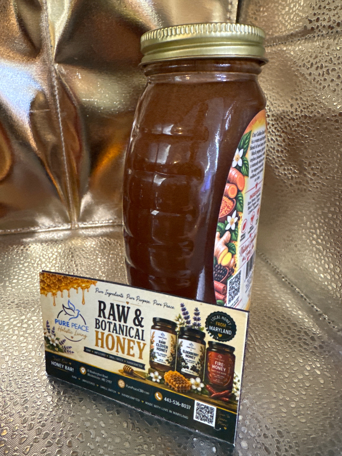 Golden Roots Honey | Ginger & Turmeric | Pure Peace Honey